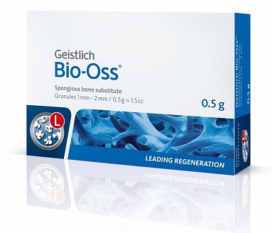 BIO-OSS 0,5 Г, ГРАНУЛЫ 1-2 ММ, РАЗМЕР L, НАТУРАЛЬНЫЙ КОСТНОЗАМЕЩАЮЩИЙ МАТЕРИАЛ
