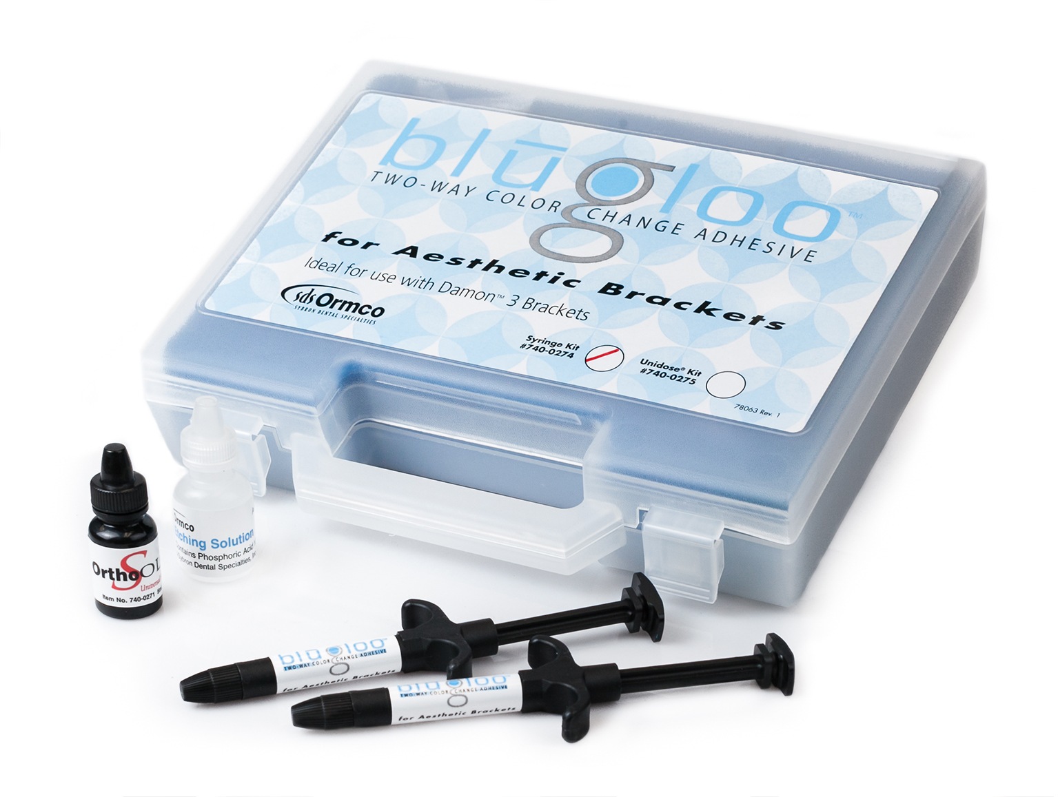Blugloo клеящая светоотв. в шприцах, 740-0274, ORMCO