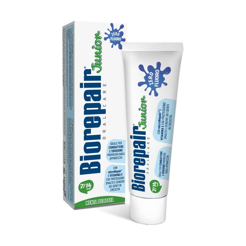 Зубная паста BIOREPAIR Junior Mint - Детская зубная паста с экстрактом мяты 6-12 лет, 75 мл.