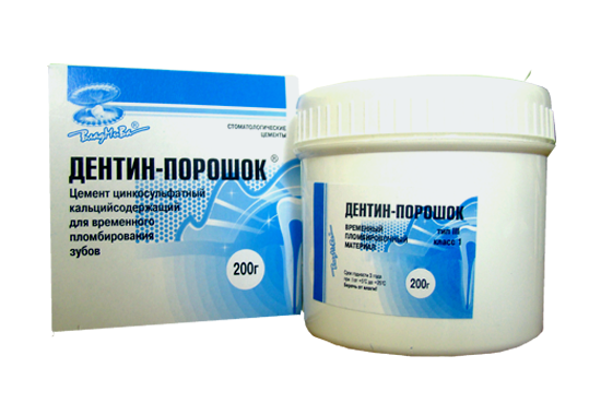 Дентин порошок врем. пломб. 80 гр