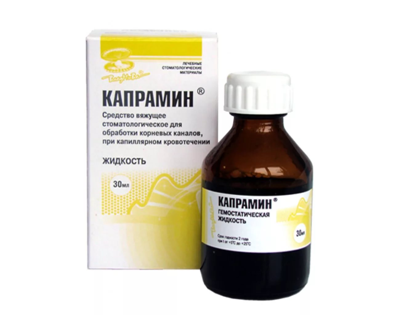 Капрамин жидкость 30 мл. для обработки корн. каналов