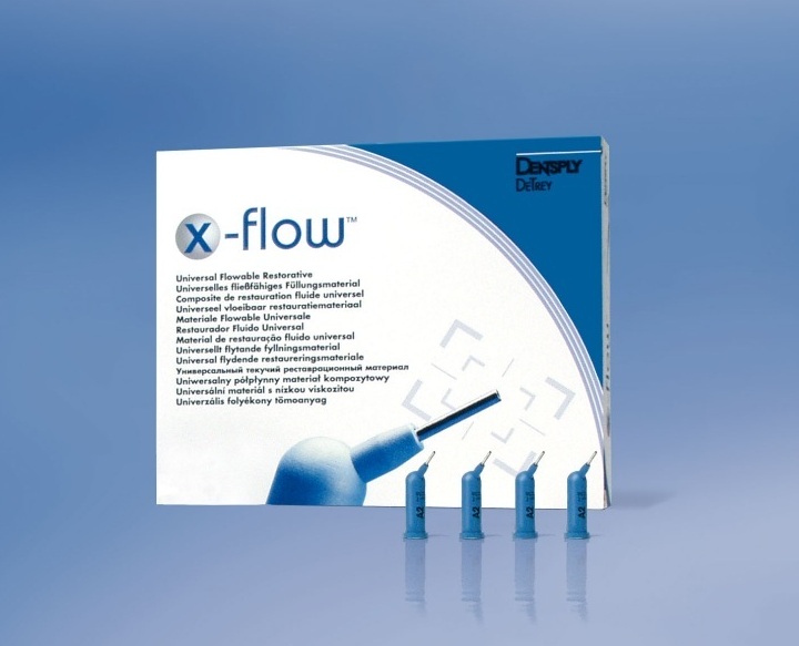 Х-Flow ASS R-контрастный светоотв. текучий композит., (А2,А3,В1,ОА3) Densply (16 компьюл по 0,25